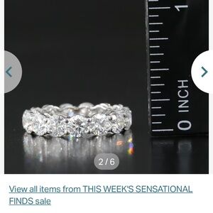 Over 5 carat  14k white gold Women's Eternity band